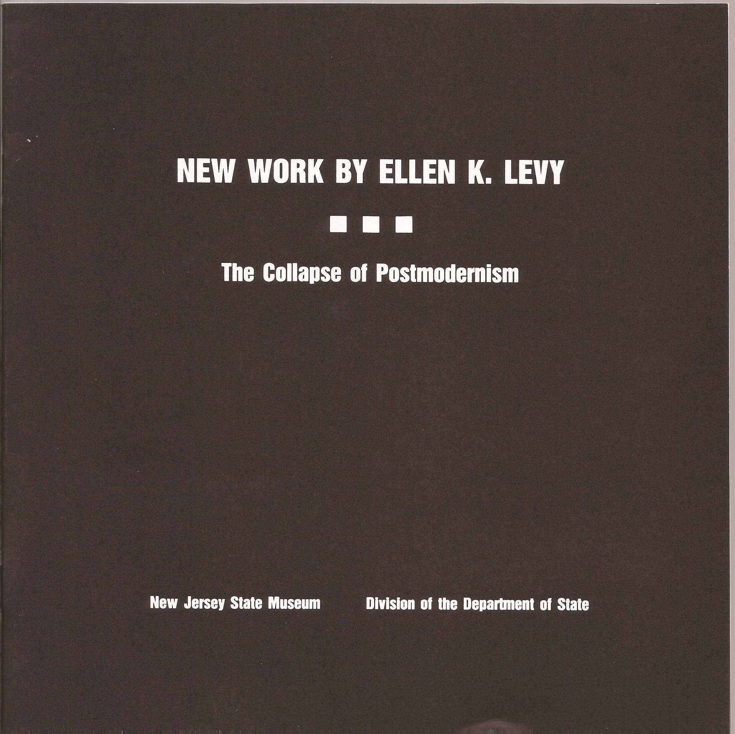 New York by Ellen K Levy The Collapse of Postmodernism November Cover